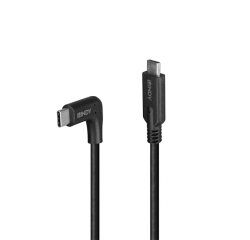 Lindy Câble USB 3.2 Type C de 0.5m, angle droit à 90°, 10Gbit/s, PD 60W