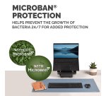 Fellowes Computer Desk Mat with Non-Slip Base Breyta Desk Mat with Antibacterial Protection Marine