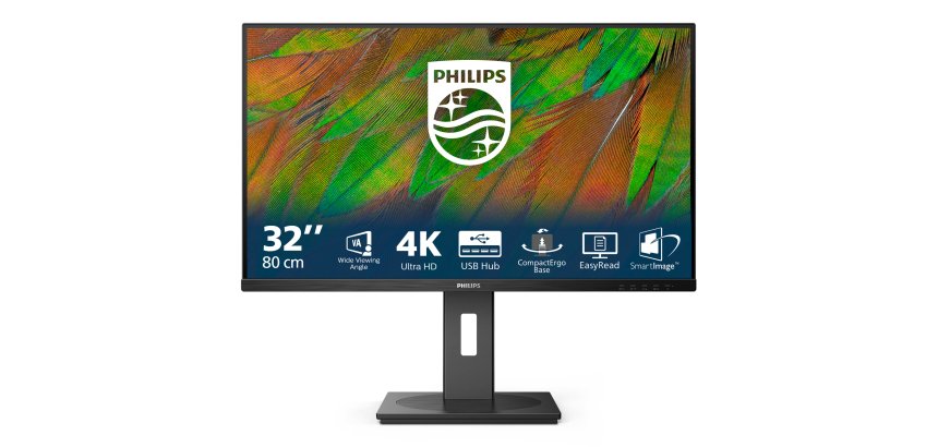 Philips 3000 series 32B1N3800/00 écran plat de PC 80 cm (31.5") 3840 x 2160 pixels 4K Ultra HD LCD Noir