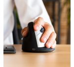 R-Go Tools Souris Ergonomique R-Go HE Break avec logiciel de pause, gaucher, grand (longueur de la main > 185 mm), bluetooth, noir