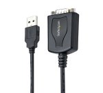 StarTech.com 1m USB Serial Converter Kabel, USB naar Serieel met COM Poort Retention, DB9 Male RS232 naar USB, USB naar Serial Adapter voor PLC/Printer/Scanner, Prolific Chipset, Windows/Mac