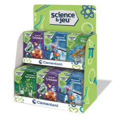 Presentoir clementoni coffret science et jeu assortis 18 unites