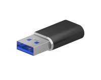 AISENS Mini Adaptador USB 3.2 Gen2 / USB 2.0 3A, Tipo USB-C/H-A/M, Negro