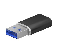AISENS Mini Adaptador USB 3.2 Gen2 / USB 2.0 3A, Tipo USB-C/H-A/M, Negro