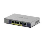 NETGEAR GS105P Non-géré Gigabit Ethernet (10/100/1000) Connexion Ethernet, supportant l'alimentation via ce port (PoE) Montage sur le bureau ou sur le mur Gris