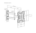 AISENS Soporte Eco Giratorio, Inclinable Para Monitor/TV 30kg (3 Pivotes) De 23"-43", Negro