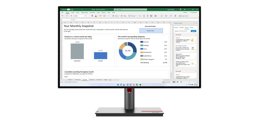 Lenovo ThinkVision P27h-30 écran plat de PC 68,6 cm (27") 2560 x 1440 pixels Quad HD LCD Noir