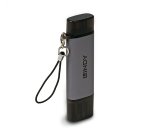 Lindy 43335 lector de tarjeta USB 3.2 Gen 1 (3.1 Gen 1) Type-A/Type-C Negro, Gris