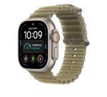 Apple Extension pour Bracelet Océan kelp translucide 49 mm - Finition titane naturel