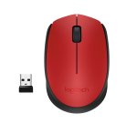 Logitech M171 - muis - 2.4 GHz - zwart, rood