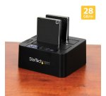 StarTech.com Duplicador Clonador Autónomo de Discos Duros o SSD SATA - Copiador de 2 Bahías - Base de Acoplamiento USB 3.1 (10Gbps) a Unidades SATA III de 2,5 o 3,5 Pulgadas
