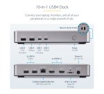 StarTech.com Dual-Monitor USB4 Docking Station, Dual 4K 120Hz or Single 8K 60Hz HDMI, 100W Laptop Charging, 2.5GbE, USB-C Multi-Monitor Dock, Driverless