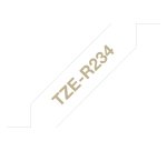 Brother TZE-R234 ruban d'étiquette Doré sur blanc