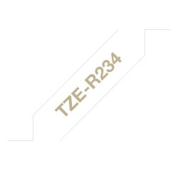 Brother TZE-R234 cinta para impresora de etiquetas Oro sobre blanco