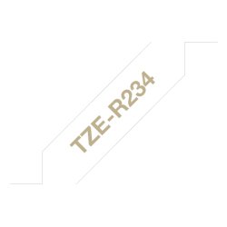 Ruban satin Or/Blanc12mmx4m TZE-R234