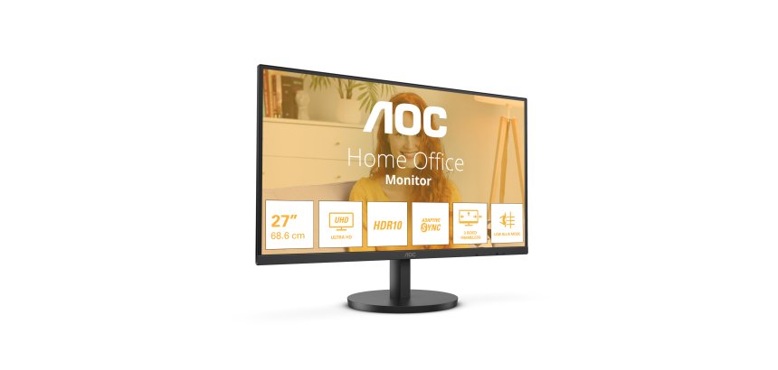 AOC B3 U27B3M computer monitor 68.6 cm (27") 3840 x 2160 pixels 4K Ultra HD LCD Black