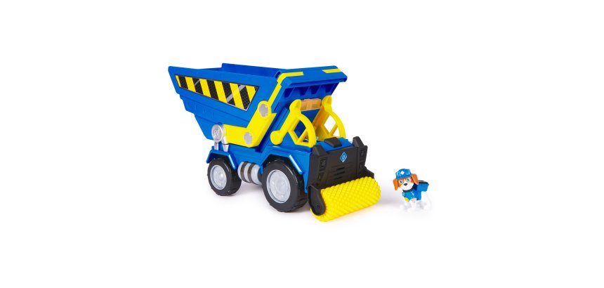 Rubble & Crew , Veicolo da cantiere Deluxe di Wheeler, camion ribaltabile con luci, suoni e personaggio, giocattoli per bambini e bambine dai 3 anni in su