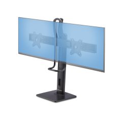 StarTech.com Supporto da Tavolo per Due Monitor- Staffa con barra trasversale per 2 Schermi da 27" VESA 75x75/100x100, altezza regolabile, portata 6 kg per Display