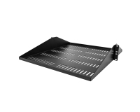 StarTech.com Étagère Rack 19 pouces 2U - Plateau Rackable Universel Ventilé - Étagère Baie de Brassage - Étagère Cantilever Rack 19" - Capacité 91kg - Rangement Rack Informatique - Profondeur 50cm (20"), Noir