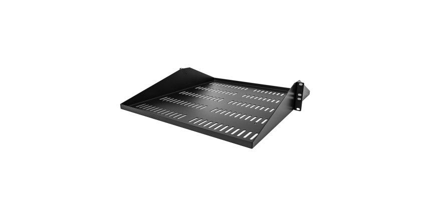 StarTech.com Étagère Rack 19 pouces 2U - Plateau Rackable Universel Ventilé - Étagère Baie de Brassage - Étagère Cantilever Rack 19" - Capacité 91kg - Rangement Rack Informatique - Profondeur 50cm (20"), Noir