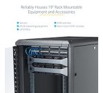 StarTech.com 18U Enterprise-Grade Flat Pack Server Rack Cabinet, 19in Enclosed 4-Post Rack with 29in (75cm) Mounting Depth and 1764lb (800kg) Weight Capacity
