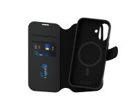 PanzerGlass CARE™ by ® Tango 2-in-1 Wallet Case w. MagSafe iPhone 16 protective phone case Black Cover