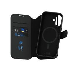 PanzerGlass CARE by ® Feature Case Tango Two-in-One Wallet w. MagSafe iPhone 16 coque de protection pour téléphones portables Housse Noir