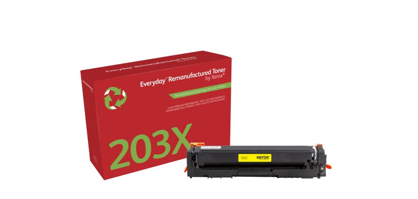 Toner remanufacturé Jaune Everyday™ de Xerox compatible avec HP 203X (CF542X), Grande capacité