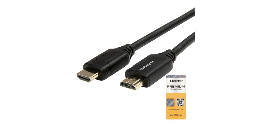 StarTech.com Câble HDMI Fin de 2m, Câble HDMI 2.0 Flexible Certifié Premium avec Ethernet, UHD 4K 60Hz HDR10, Conception Durable en Fibre d'Aramide avec Gaine en TPE