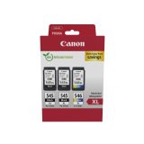 Canon PG-545XL x 2 + CL-546XL Pack cartouches haute capacité 2 noirs + 1 couleur pour imprimante jet d'encre