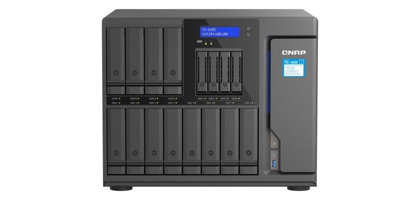 QNAP TS-1655 NAS Tower Intel Atom® C5125 8 Go DDR4 0 To QNAP Turbo System Noir