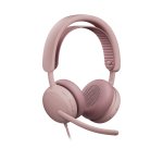 Logitech 981-001616 casque Avec fil Arceau Appels/Musique USB Type-C / USB Type-A Rose