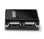 Lindy 42742 hub de interfaz 480 Mbit/s Negro
