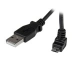 Cable Adaptador 1m USB A Macho a Micro USB B Macho Acodado en Ángulo hacia Arriba para Teléfono Móvil