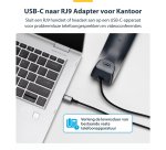 StarTech.com USB-C naar RJ9 Adapter voor Bureau Handset of Bedrade/Draadloze Koptelefoon, Gebruik bestaande telefoonapparatuur, 1,8m, Voor Laptop/Desktop Computer/Mobiel