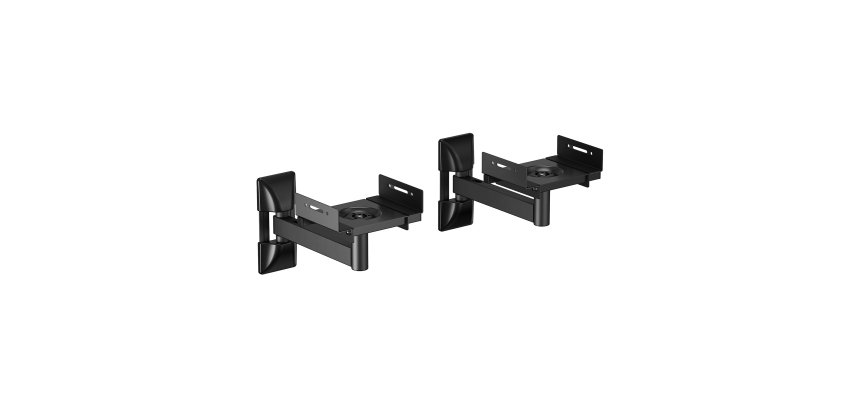 AISENS Soporte Universal De Pared Giratorio E Inclinable Para Altavoces, Negro