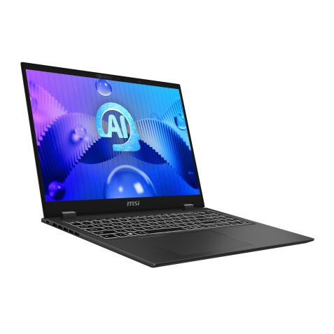 MSI Prestige 16 AI Studio B1VFG-045FR Intel Core Ultra 7 155H Ordinateur portable 40,6 cm (16") Quad HD+ 32 Go LPDDR5-SDRAM 1 To SSD NVIDIA GeForce RTX 4060 Wi-Fi 7 (802.11be) Windows 11 Pro Gris