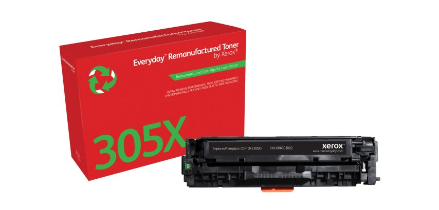 Toner rigenerato EverydayTM di Xerox Nero compatibile con HP 305X (CE410X), Alta capacità