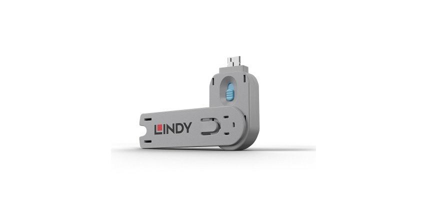Lindy 40622 bloqueador de puerto Llave de bloqueador de puerto USB tipo A Azul Acrilonitrilo butadieno estireno (ABS) 1 pieza(s)