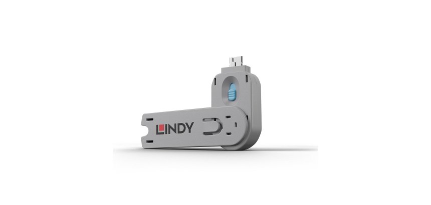 Lindy 40622 bloqueador de puerto Llave de bloqueador de puerto USB tipo A Azul Acrilonitrilo butadieno estireno (ABS) 1 pieza(s)