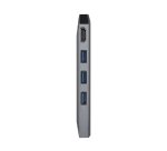 AISENS USB-C dock 8 en 1, USB-C a 1xHDMI, 1xRJ45, 3xUSB, 1xPD, 1xSD, 1xMicroSD, Gris, 15 cm