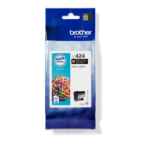 Brother LC424BK - Cartouche d'encre transparente - Noir
