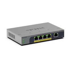 NETGEAR GS105EPP Non-géré Gigabit Ethernet (10/100/1000) Connexion Ethernet, supportant l'alimentation via ce port (PoE) Montage sur le bureau ou sur le mur Gris