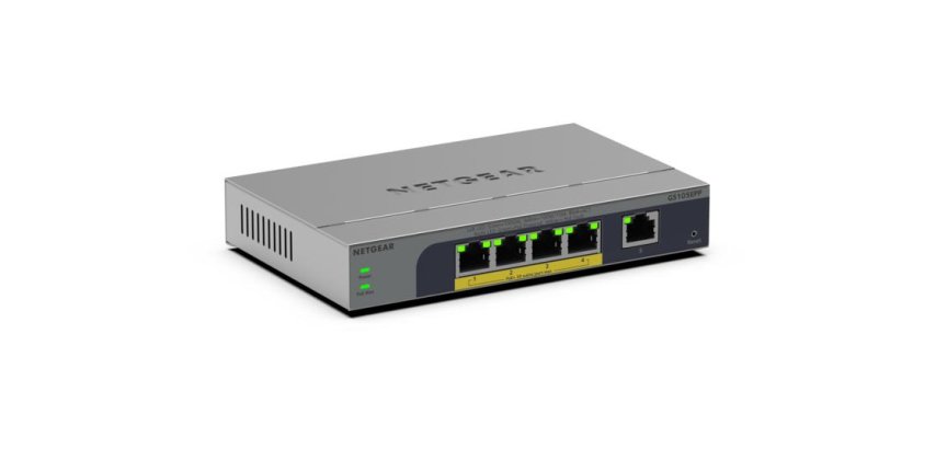 NETGEAR GS105EPP Non-géré Gigabit Ethernet (10/100/1000) Connexion Ethernet, supportant l'alimentation via ce port (PoE) Montage sur le bureau ou sur le mur Gris