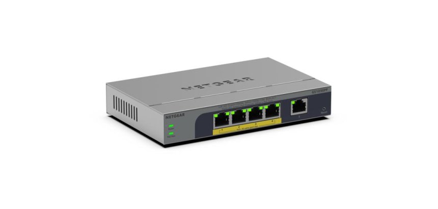 NETGEAR GS105EPP Non-géré Gigabit Ethernet (10/100/1000) Connexion Ethernet, supportant l'alimentation via ce port (PoE) Montage sur le bureau ou sur le mur Gris