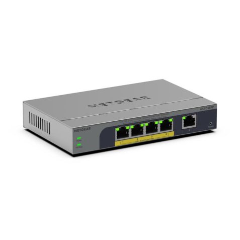 NETGEAR GS105EPP Non-géré Gigabit Ethernet (10/100/1000) Connexion Ethernet, supportant l'alimentation via ce port (PoE) Montage sur le bureau ou sur le mur Gris