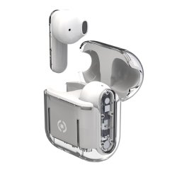 Celly SHEER Auricolare True Wireless Stereo (TWS) In-ear Musica e Chiamate Trasparente, Bianco