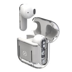 Celly SHEER Headset True Wireless Stereo (TWS) In-ear Calls/Music Transparent, White