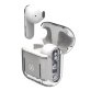 Celly SHEER Auricolare True Wireless Stereo (TWS) In-ear Musica e Chiamate Trasparente, Bianco