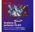 Lenovo Legion Pro 27Q-10 - Monitor Gaming 26.5" QD-OLED Flat QHD 2560x1440 0 280Hz 0.03ms - AMD FreeSync Premium Pro + VESA AdaptiveSync 2xHDMI 2.1 + 1xDP 1.4 - Stand Height + Tilt + Swivel + Pivot Cavo HDMI + DP + USB A/B incluso